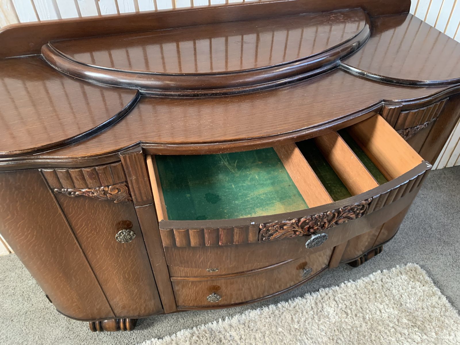 photo vinterior Lifetime Furniture Company  Art Deco Sideboard Or Buffet