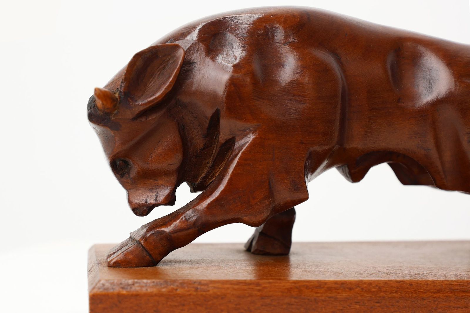 Art Deco Oak Bull Bookends, France, 1930s, Set Of 2 photo Home Decor