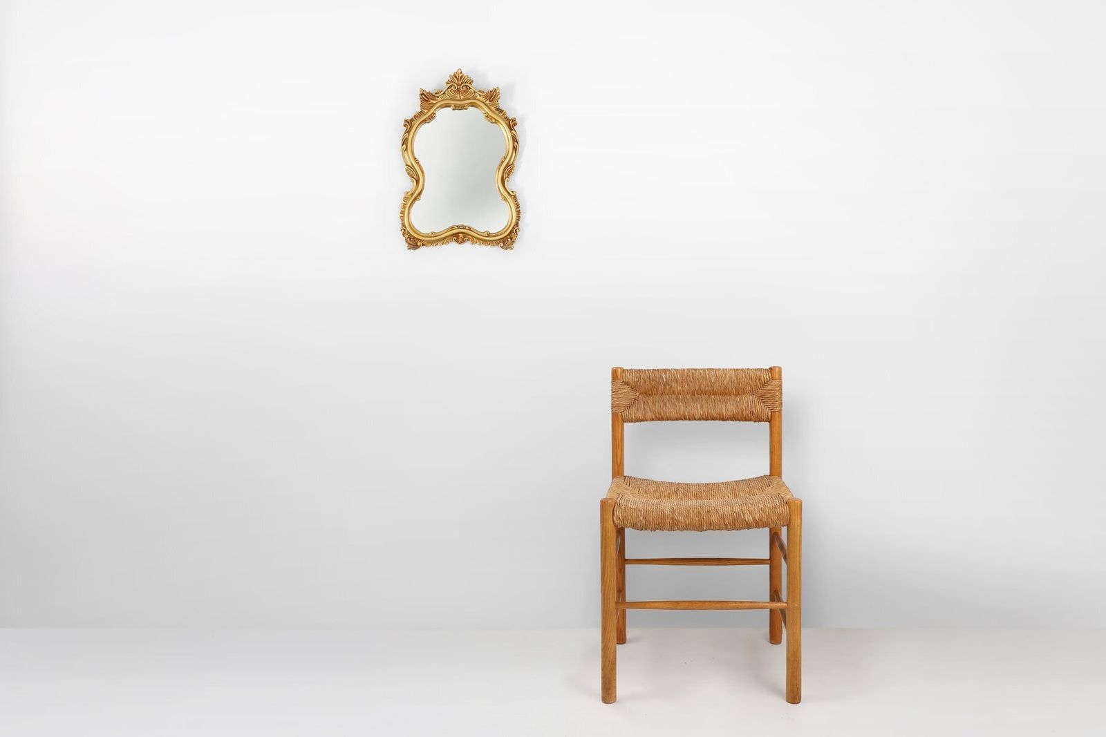 Mid Century Modern Baroque Style Gilded Mirror, 1950s photo furniture