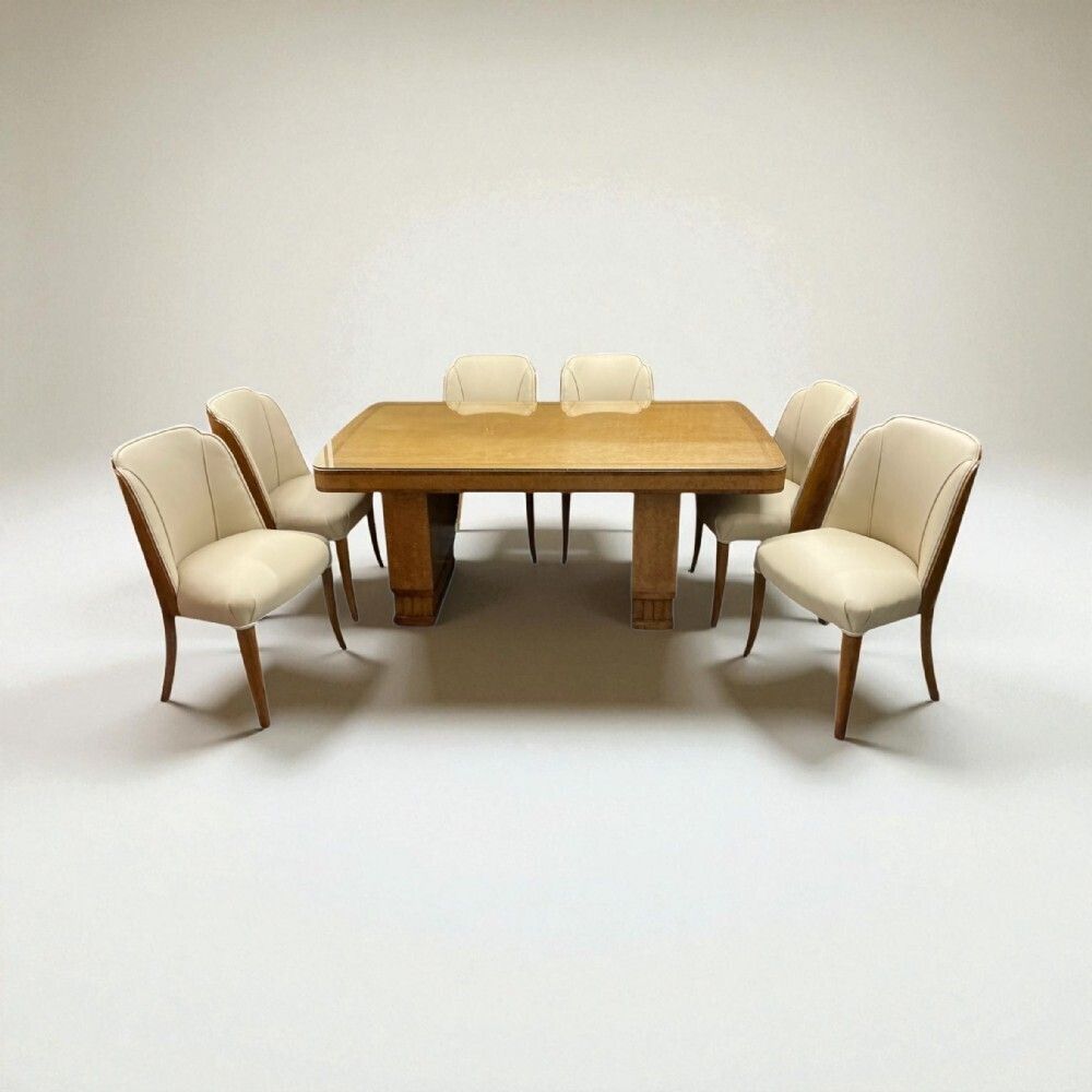 8100.0 Art Deco Dining Table And Six Chairs By Harry And Lou Epstein photo
