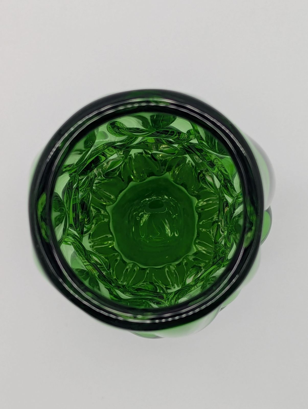 Pavel Hlava For Borské Sklo – Green Single Tone Encased “Brain” Vase, C.1960s (26 Cm) photo Home Decor