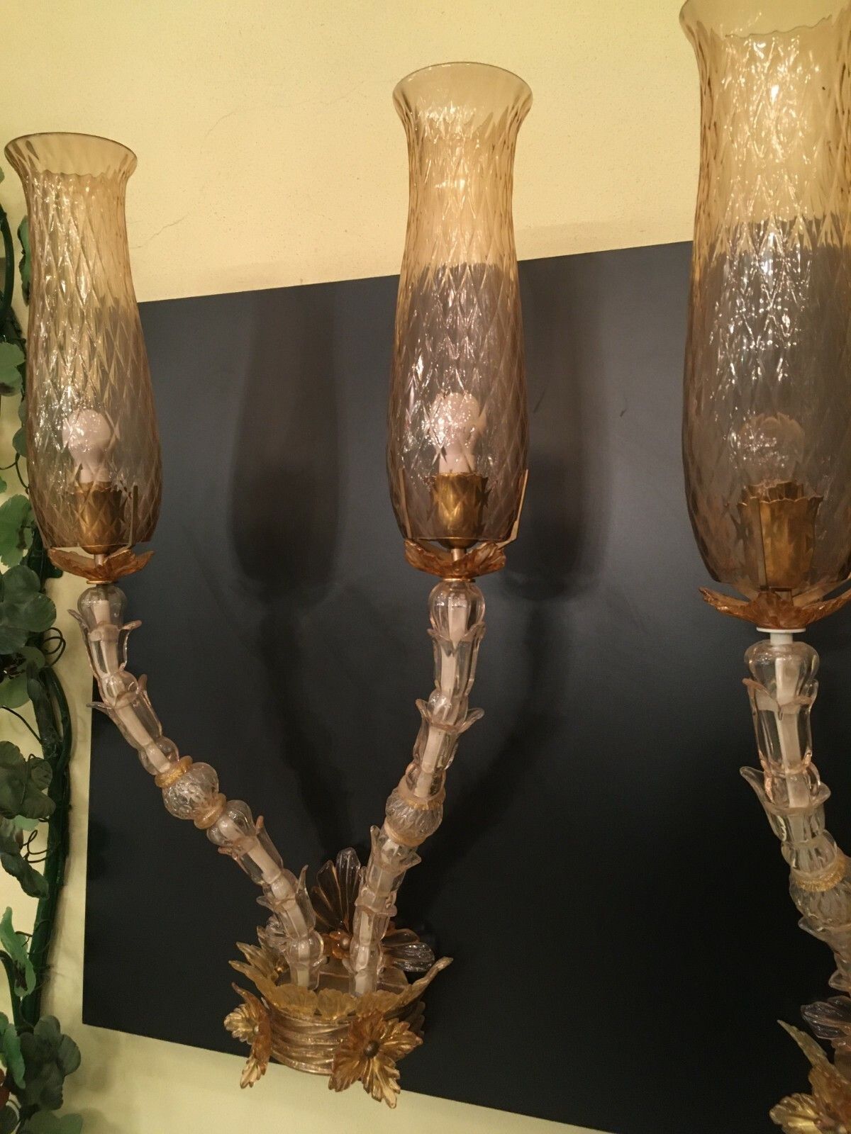 photo furniture Pair Of "Seguso, Flavio Poli, Hotel Bristol", Merano Rezzonico.