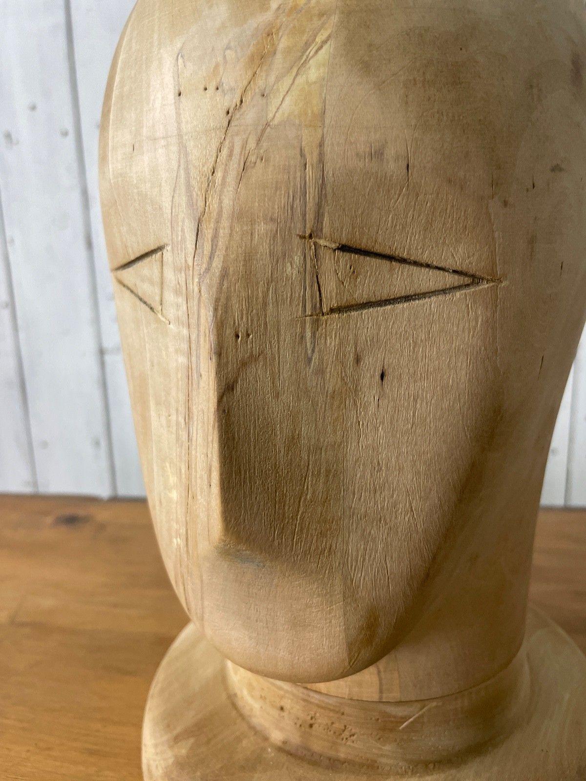 Vtg Milliners Head Hat Block Shop Display Lay French Curio Mannequin Wig Stand photo Home Decor