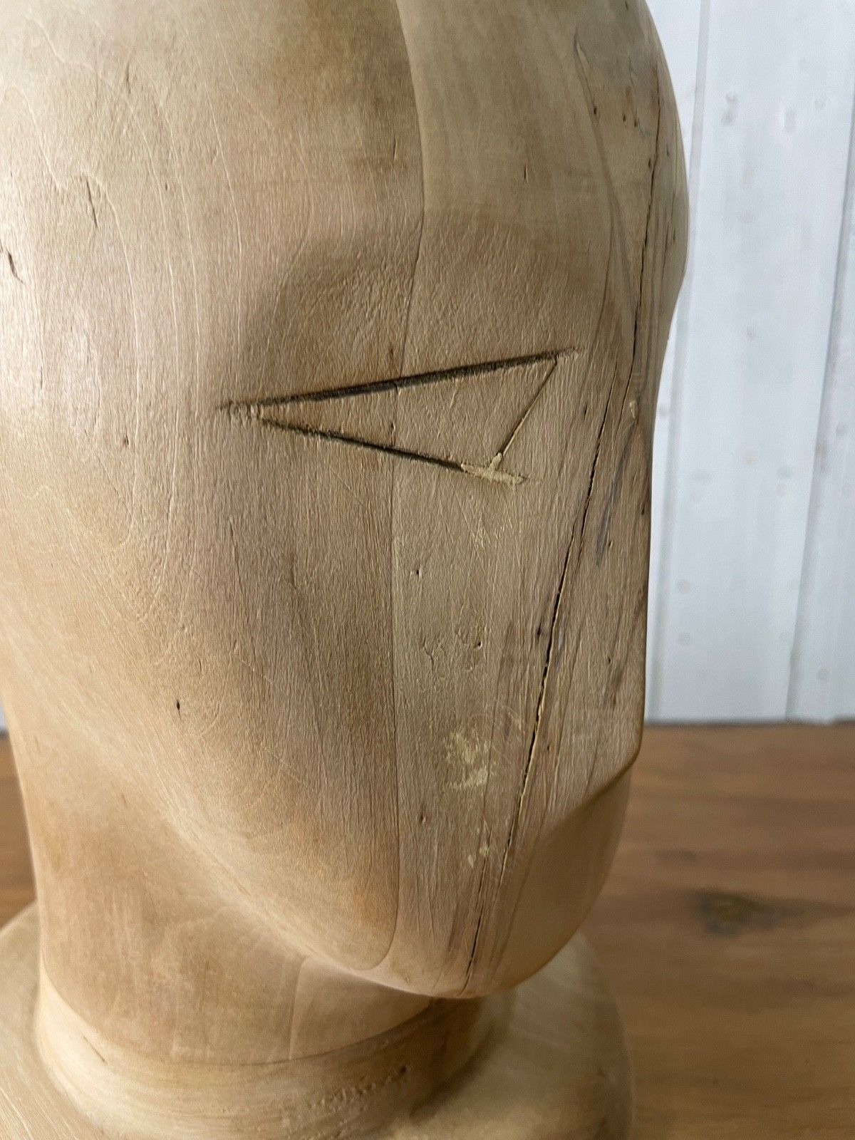 Vtg Milliners Head Hat Block Shop Display Lay French Curio Mannequin Wig Stand photo vintage