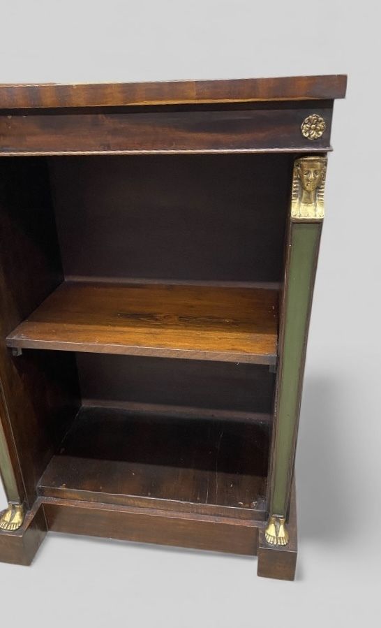 photo vinterior Mahogany Bookcase Neo Classical Egyptian Revival Style