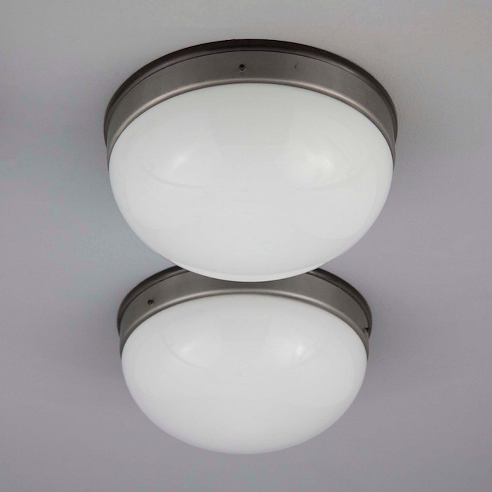Round Flush Mount Opaline Ceiling Light   27cm photo for sale