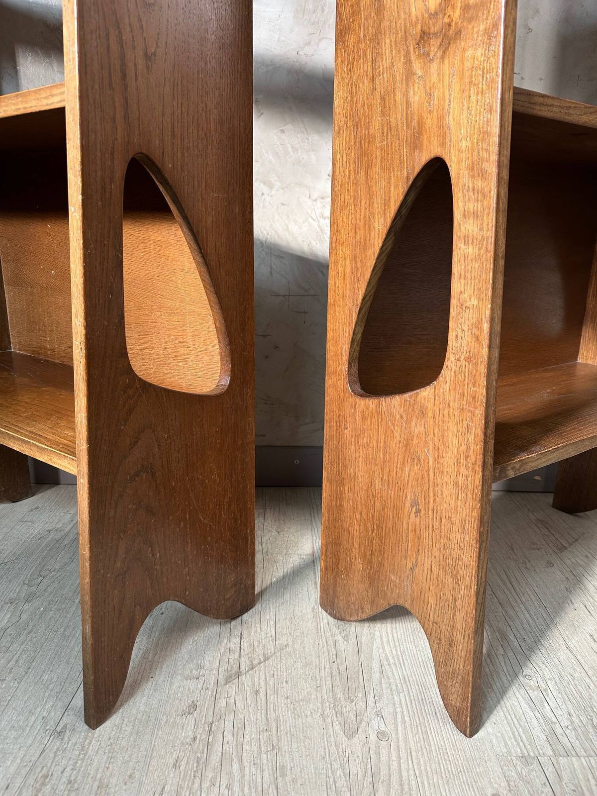 Pair Of Oak Shelves, 1950s, Modernist photo for sale