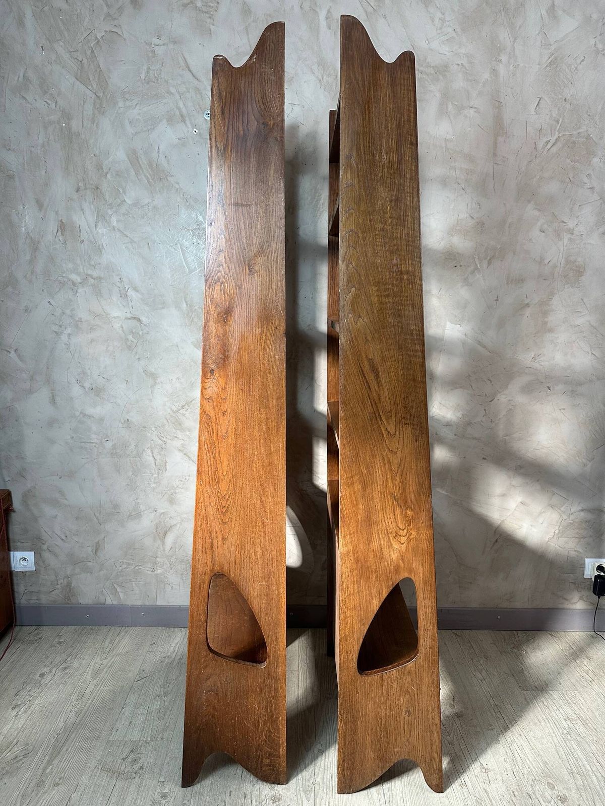 Pair Of Oak Shelves, 1950s, Modernist photo Furniture