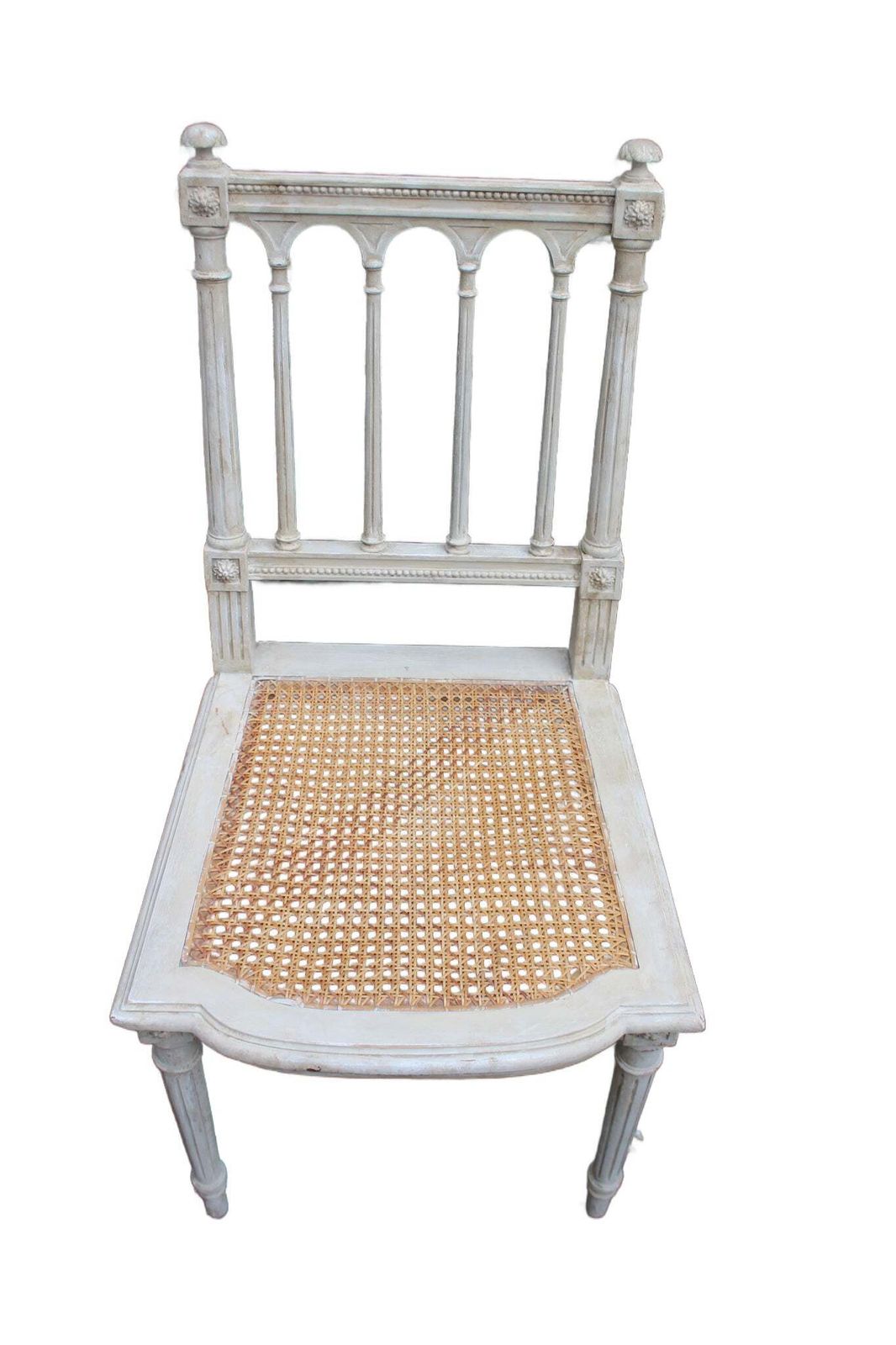 Pair Of Vintage French Painted Chairs – Carved Wooden Bedroom Chairs photo Furniture