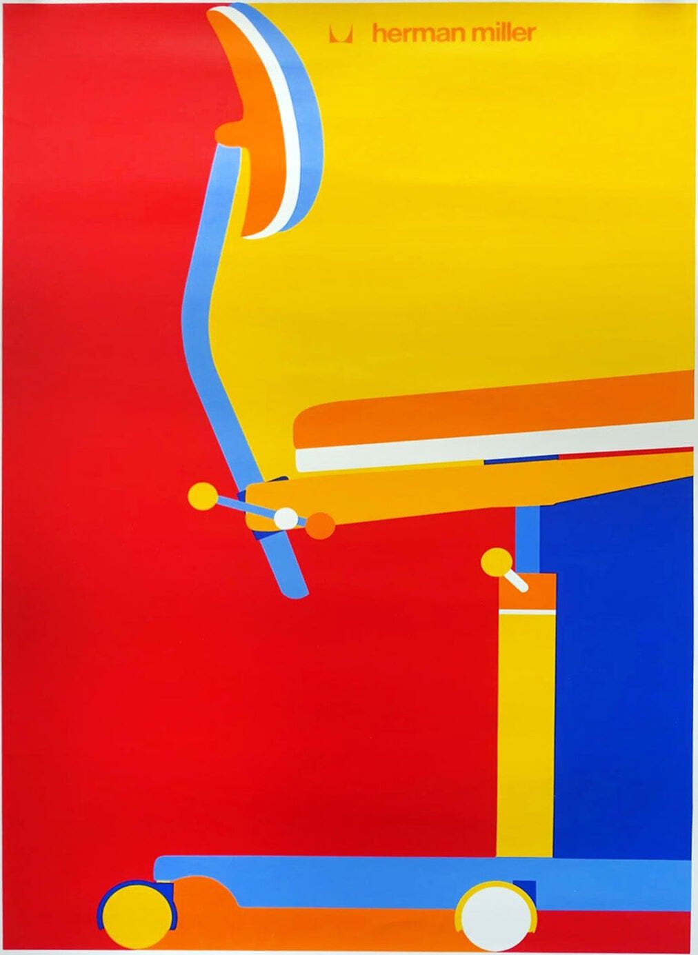 Herman Miller Kevi Chair Original Vintage Poster