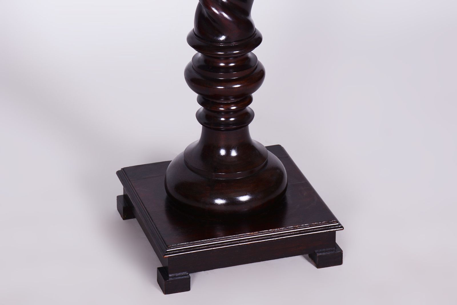 Restored Biedermeier Pedestal, Stained Walnut, Revived Polish, Austria, 1840s photo buy