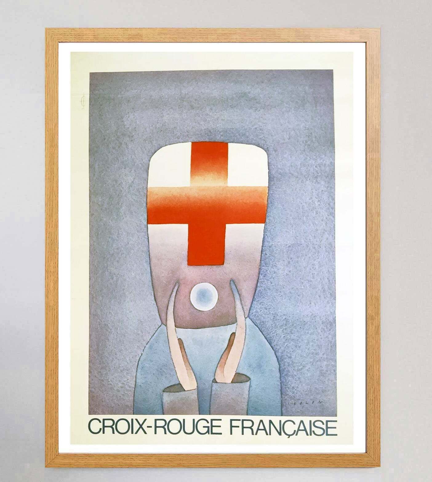 Folon   Croix Rouge Francaise Original Vintage Poster photo Art