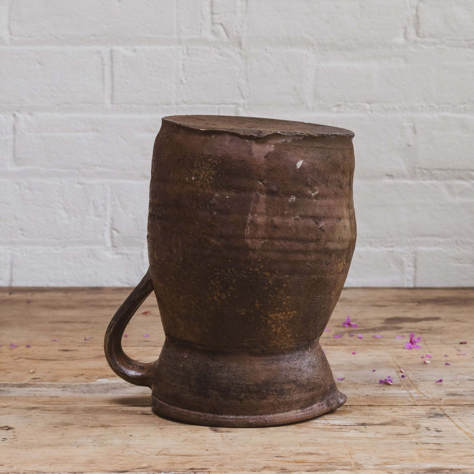 photo buy Large Antique French Stoneware Jug Pitcher