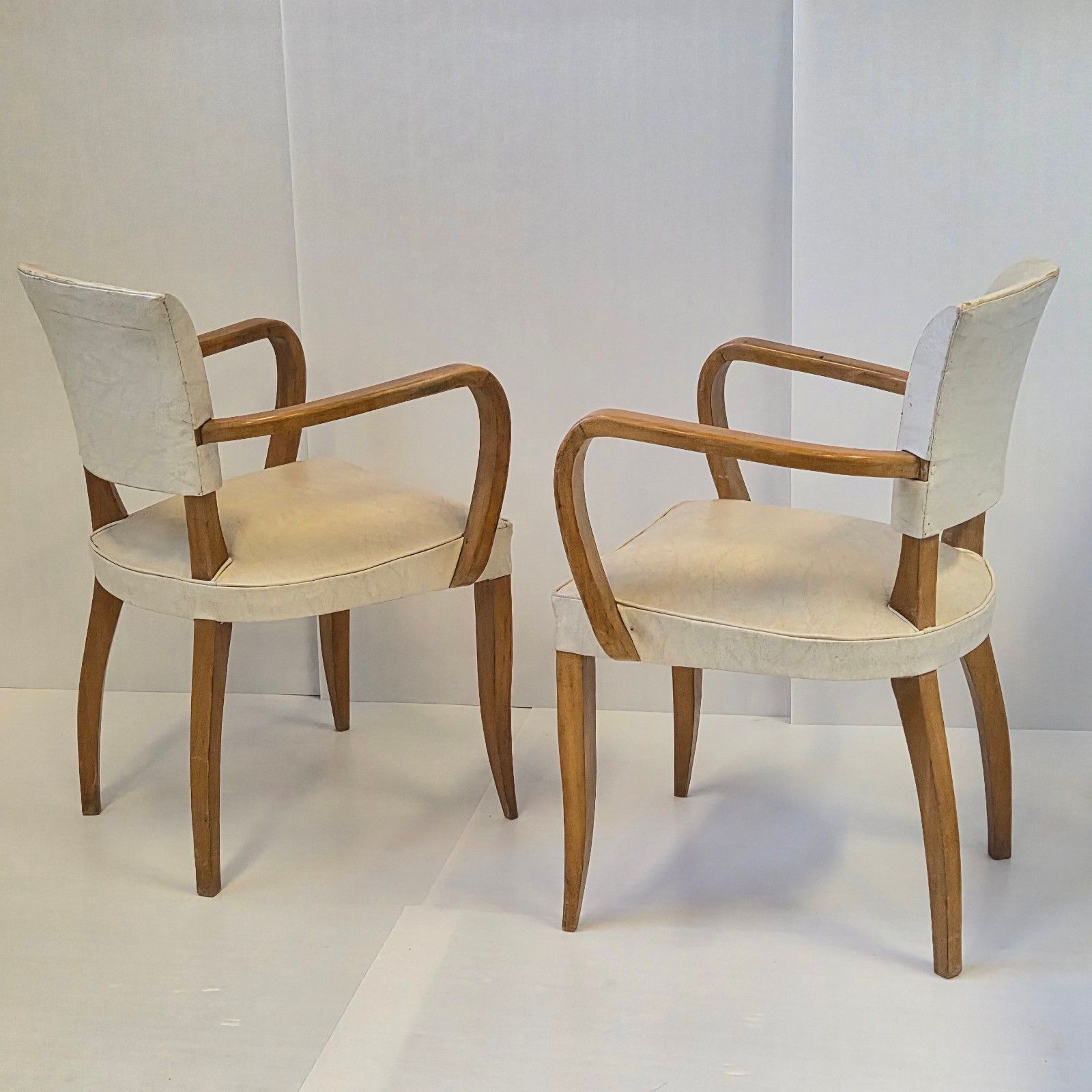 photo vinterior Pair Of Vintage 1950s & Hetre & Skai 50s Rockabilly 50s Bridge Armchairs