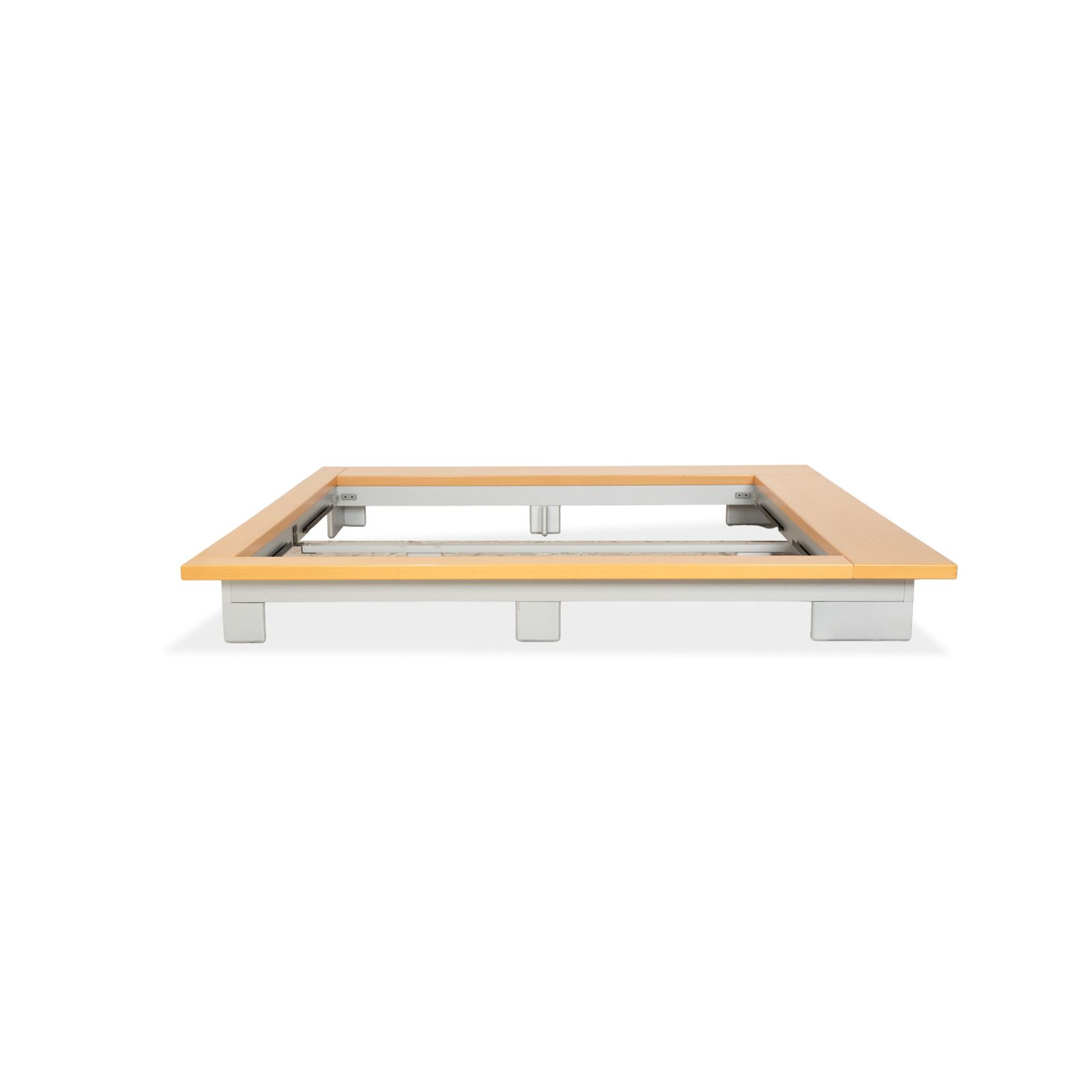 Furniture Ligne Roset Wooden Double Bed, Brown, 200x180 Cm photo