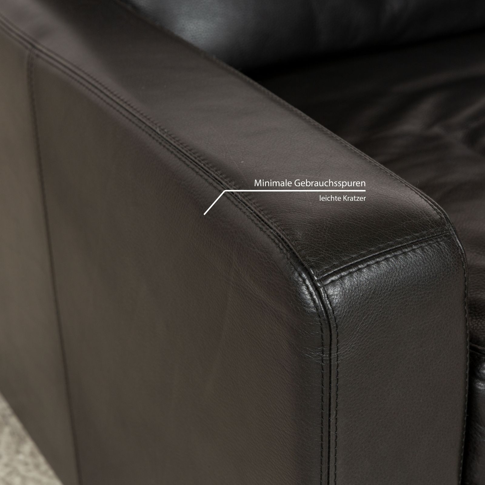 Cor Conseta Leather Armchair Black Manual Function photo vinterior
