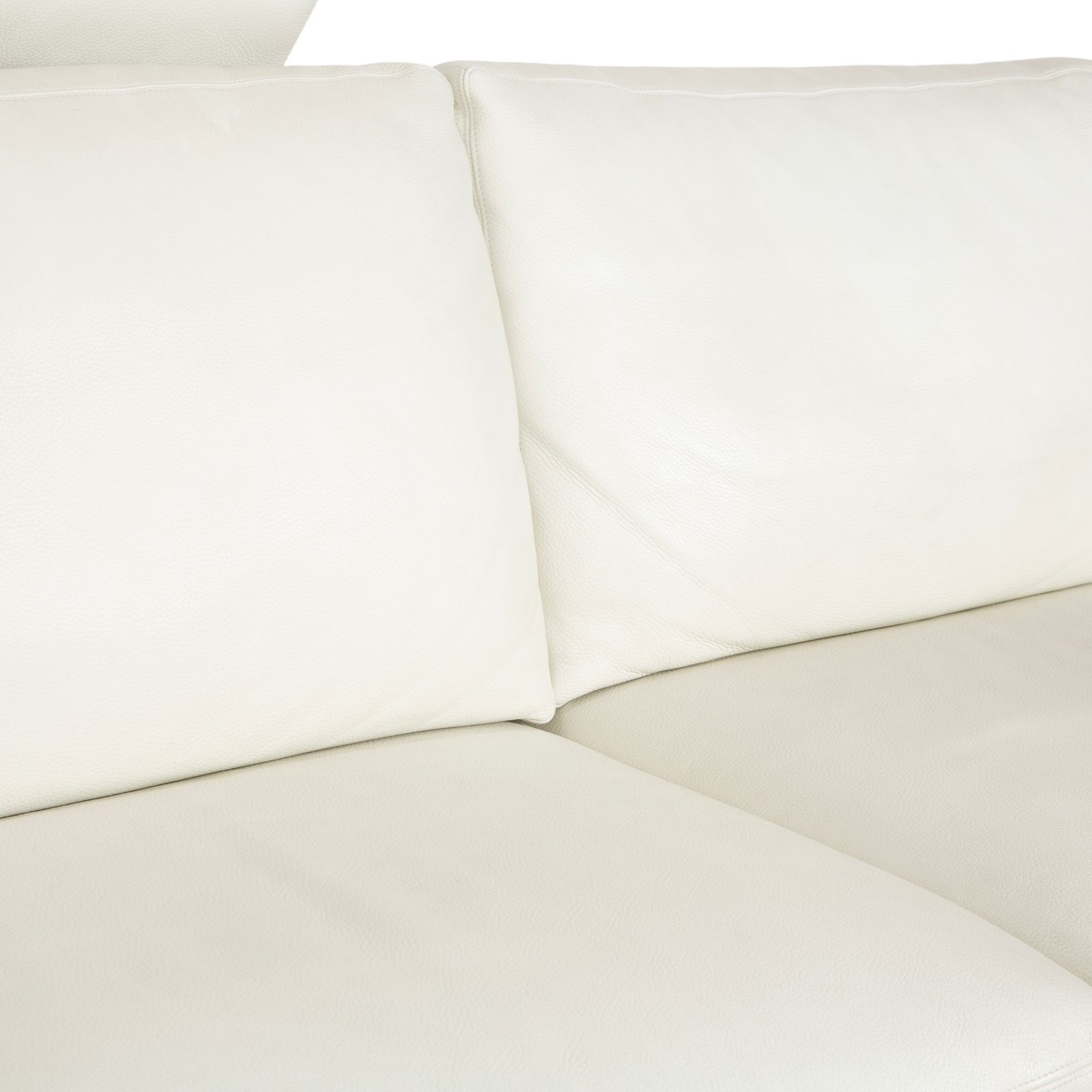Canapé 2 places Erpo CL 100 en cuir blanc crème photo Mobilier