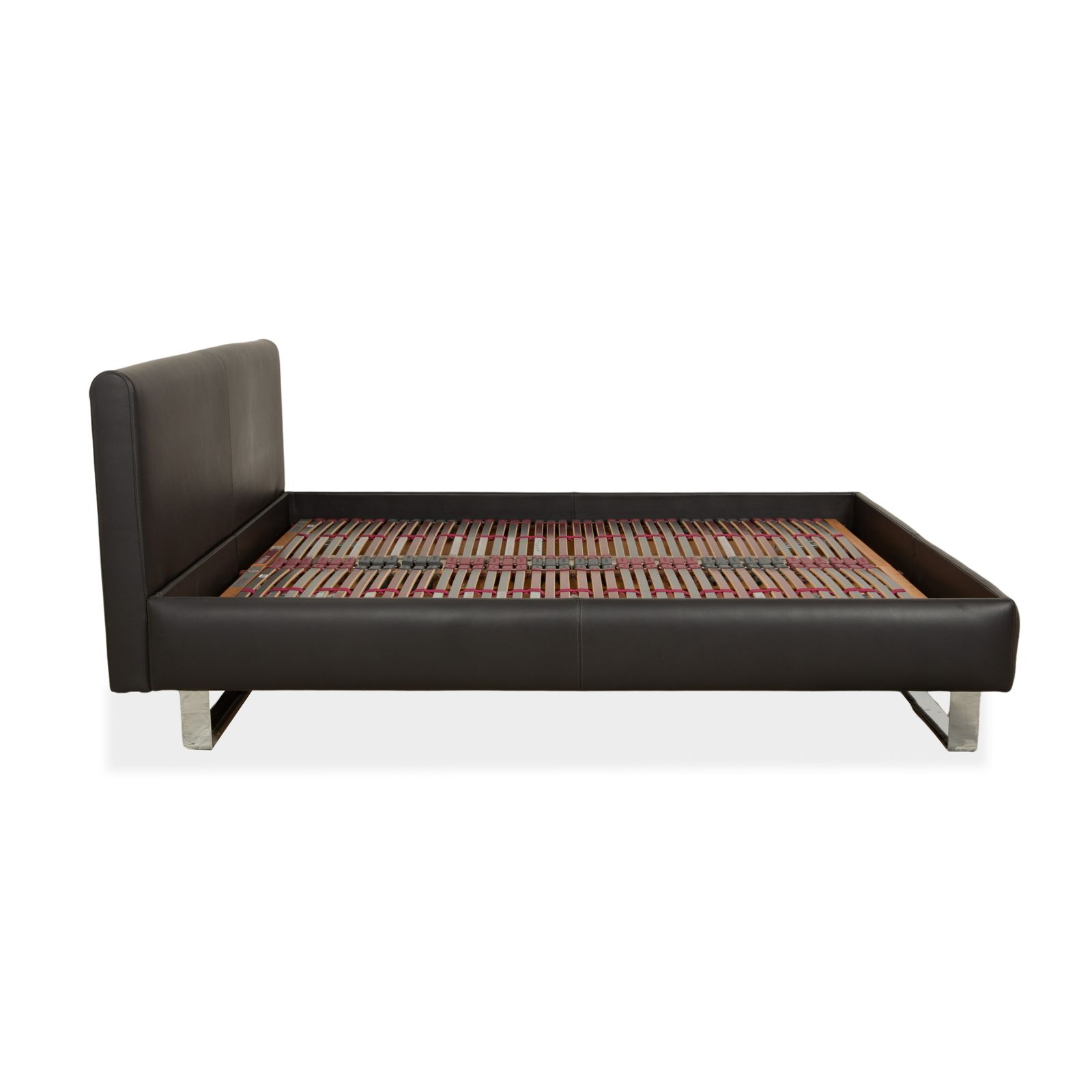 Furniture Christine Kröncke Plaisir Leather Bed Dark Gray Anthracite 180x200 photo