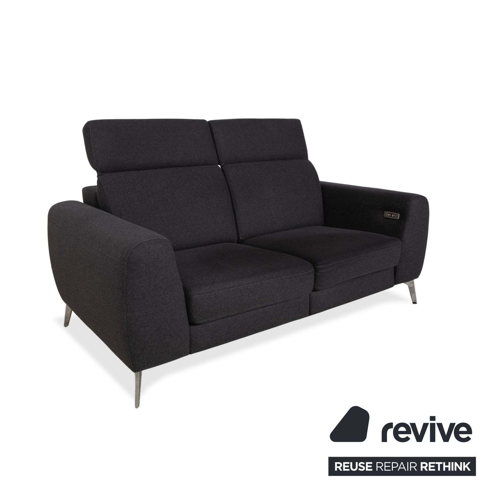Canapé 2 places BoConcept Pravo en tissu gris foncé, avec fonction électrique photo Mobilier