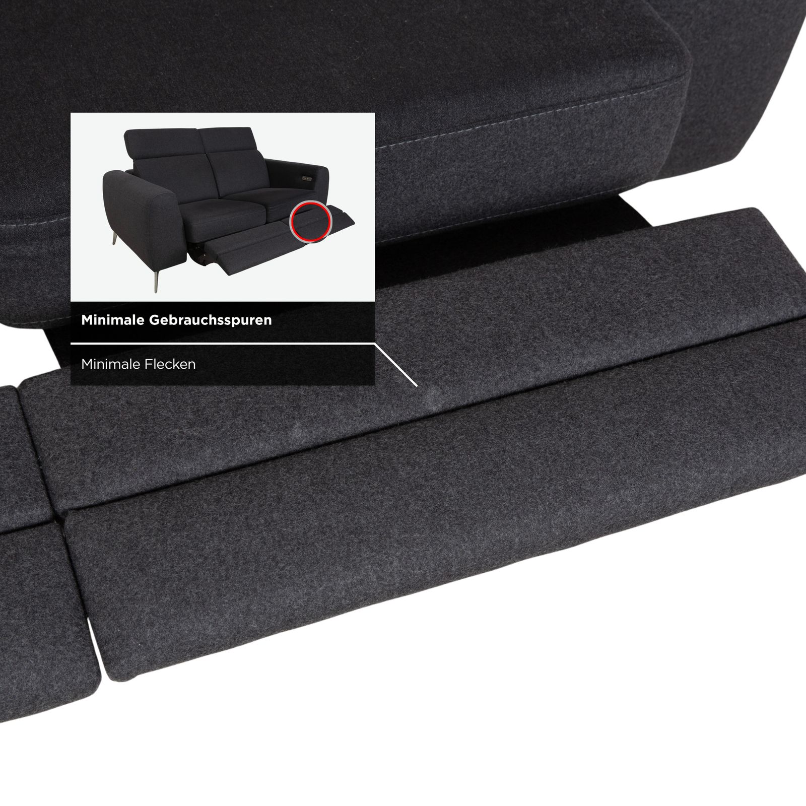 Mobilier Canapé 2 places BoConcept Pravo en tissu gris foncé, avec fonction électrique photo