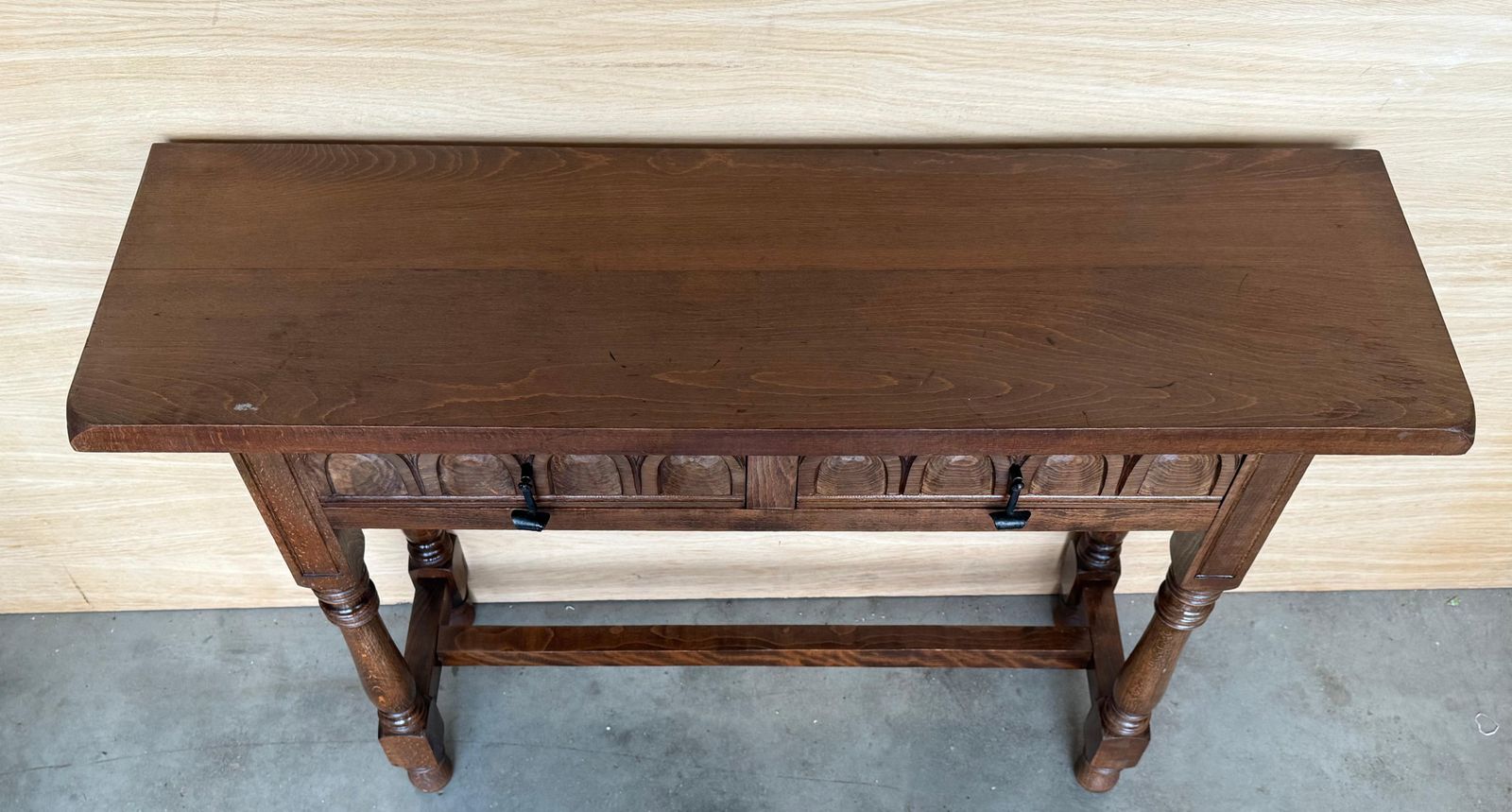 Early 20th Century Spanish Carved Console Table With Fluted Legs photo buy