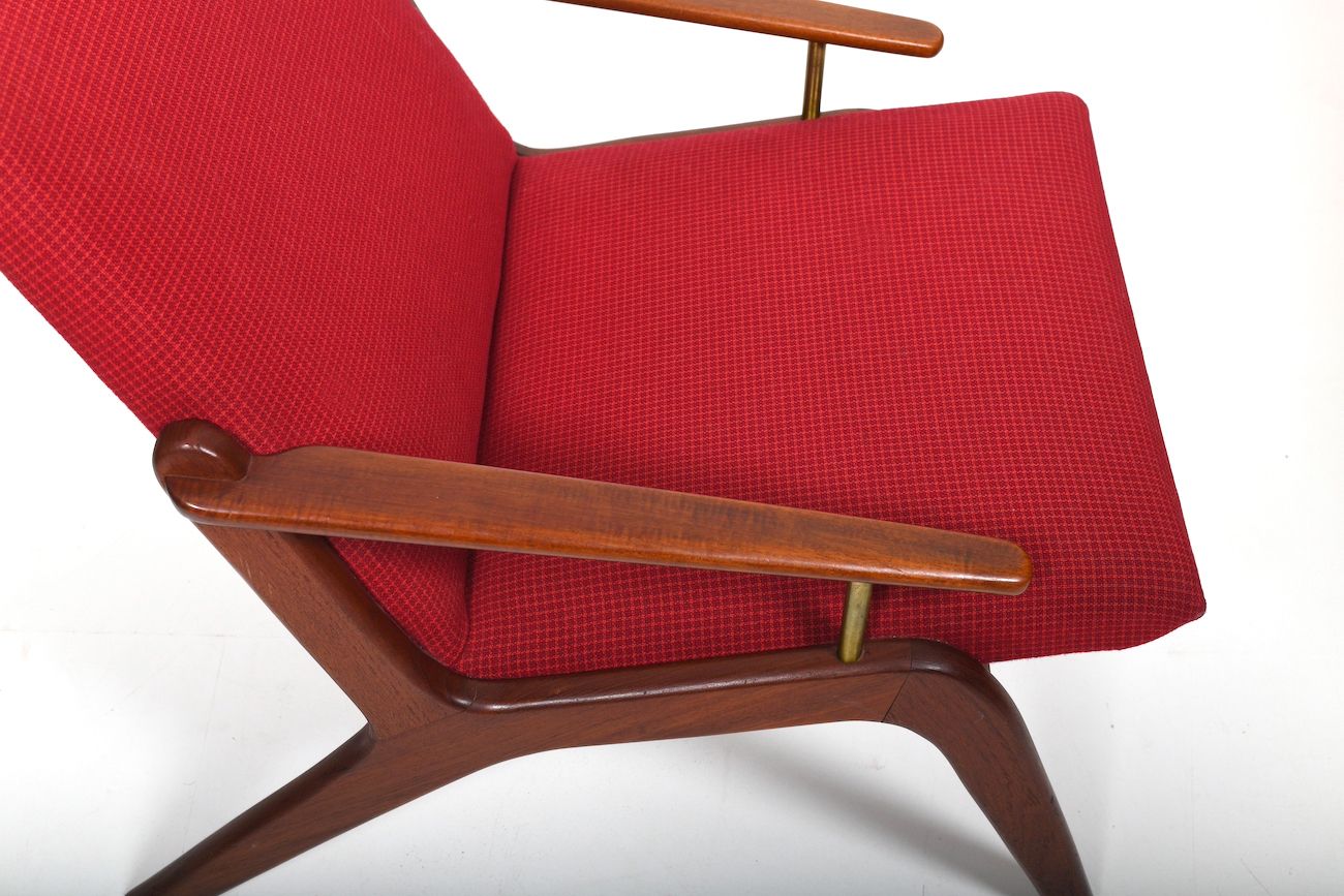 photo furniture Mid Century Danish Teak And Brass Easychair 1960s