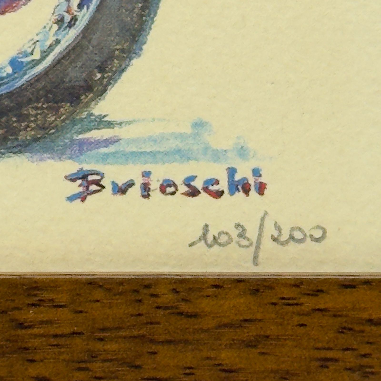 photo buy Limited Edition Lithograph 103/200 By Brioschi, Italy, 1970s