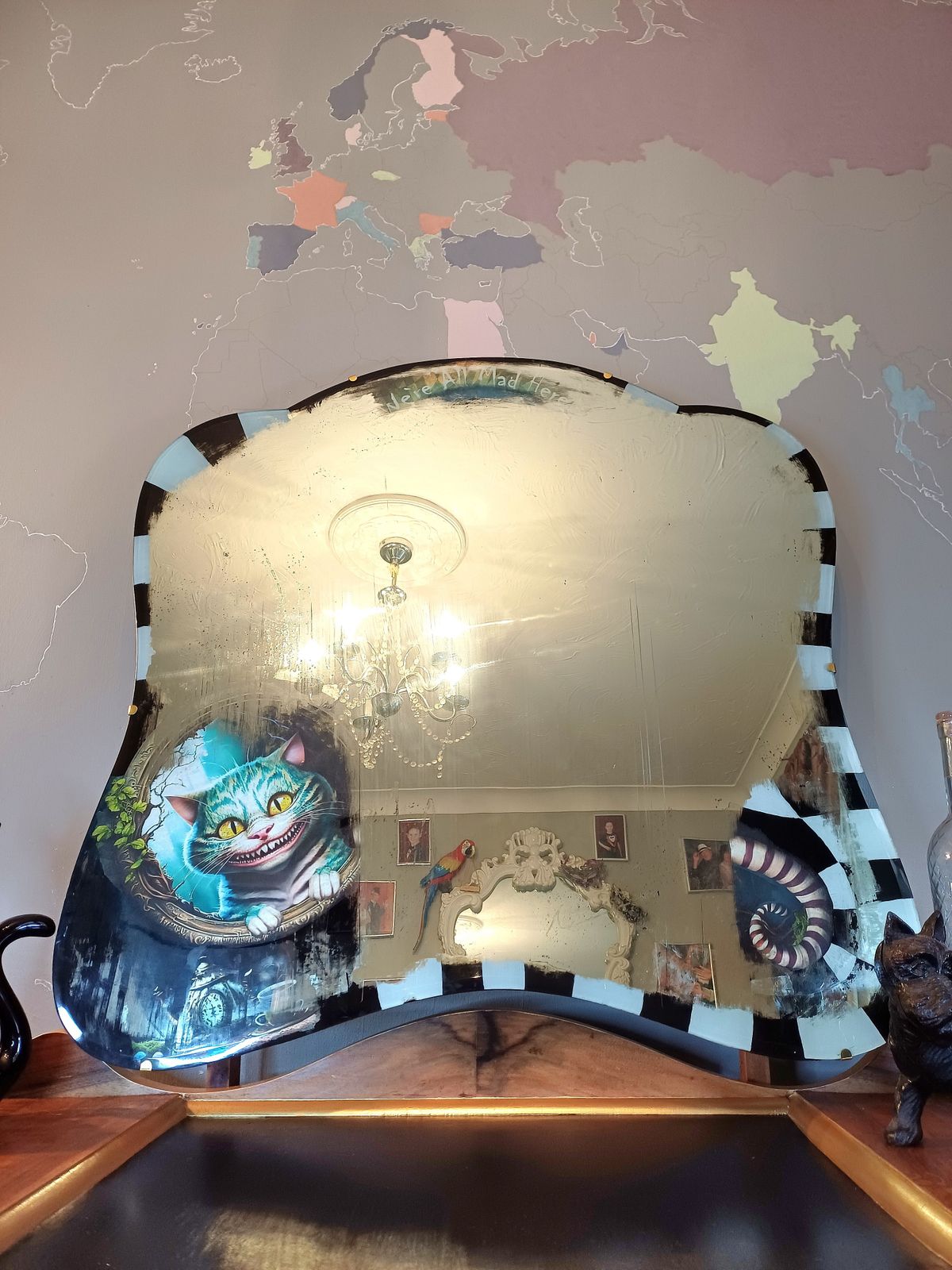 Upcycled Decoupaged Wonderland Dressing Table With photo vinterior