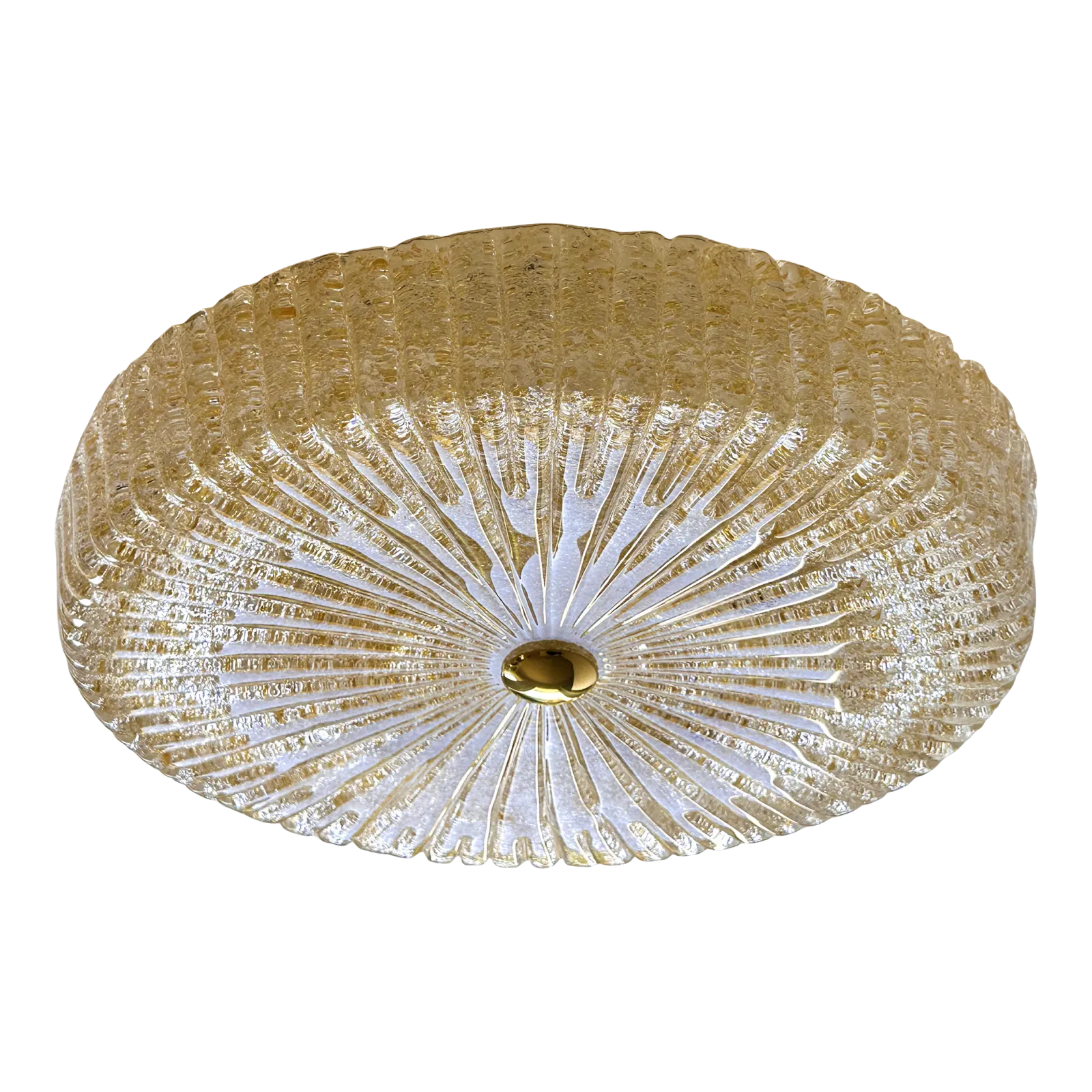 Venetian Gold "Graniglia" Murano Glass Flush Mount