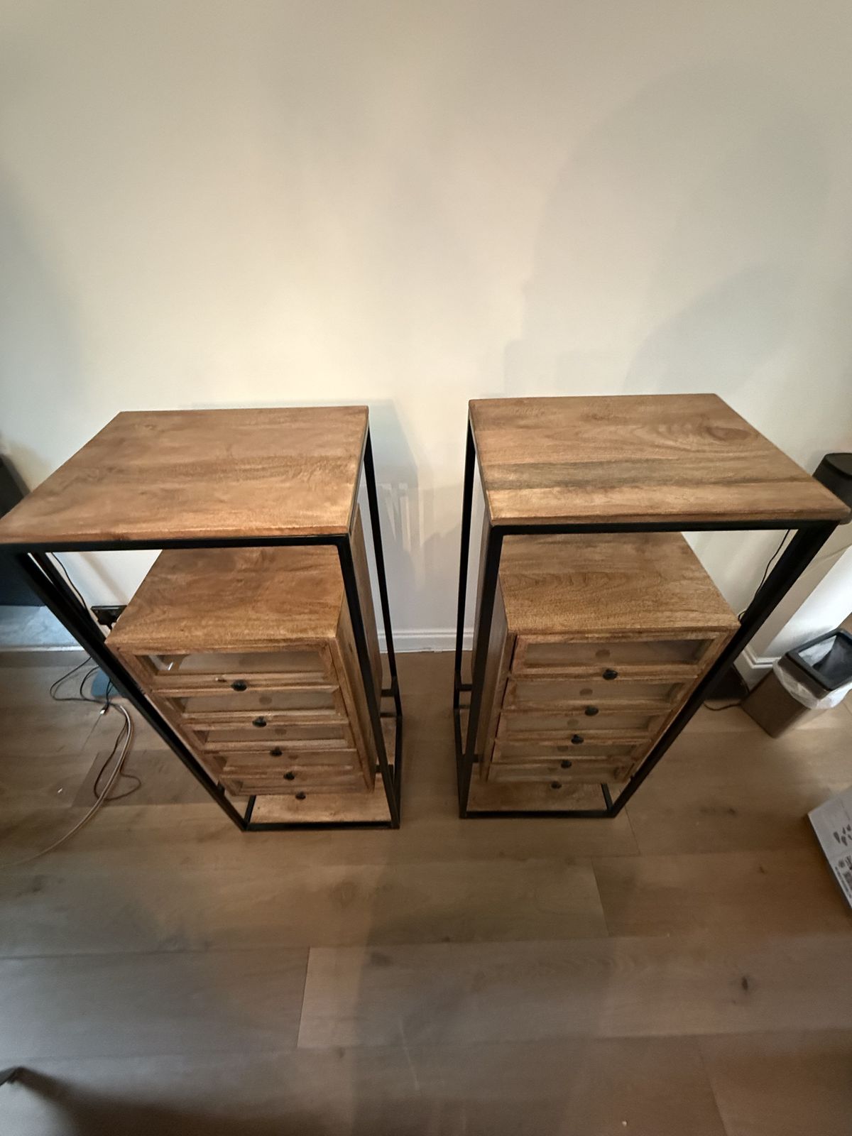 2 X Set Of 5 Chest Of Drawers, Mango Wood photo furniture