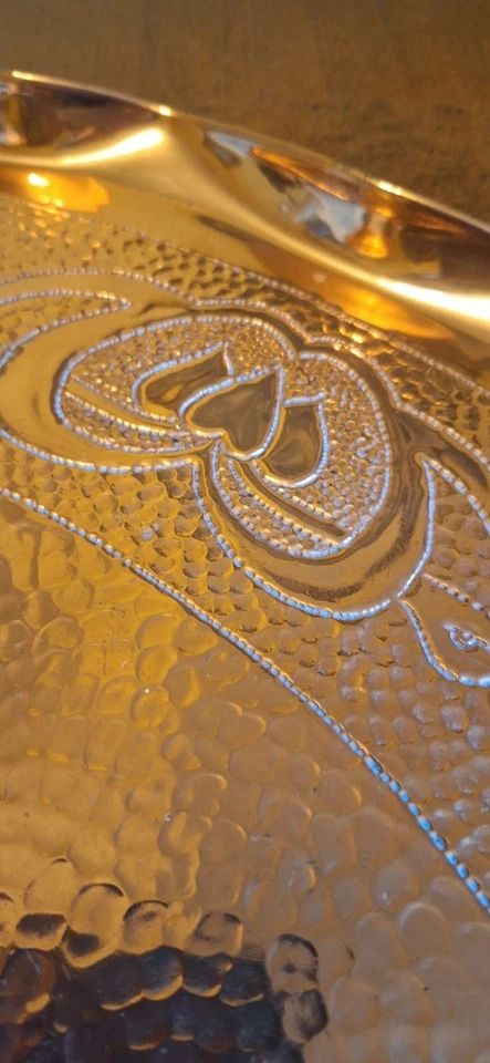 Antique J & F Poole Of Hayle Cornish Art Neauvueau Style Copper Tray photo 195.0