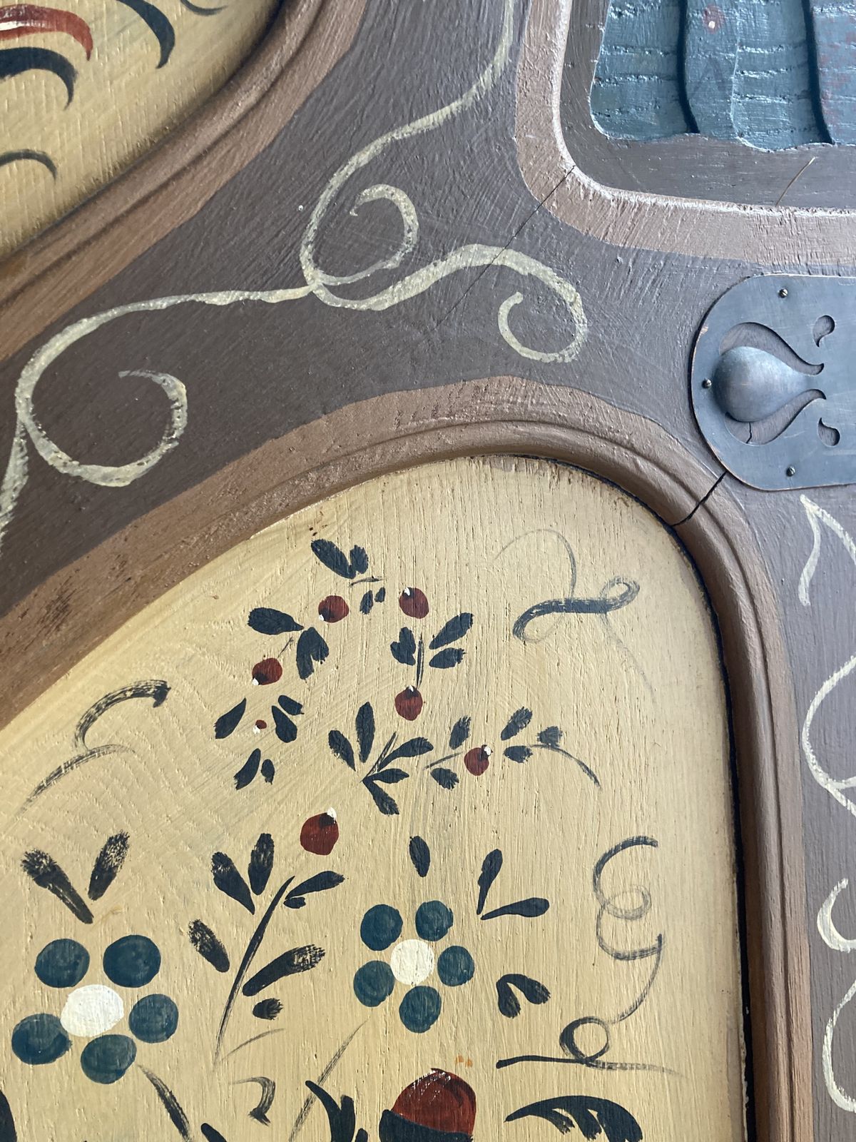 Furniture Original Hand Painted Austrian Large Heirloom Wardrobe photo