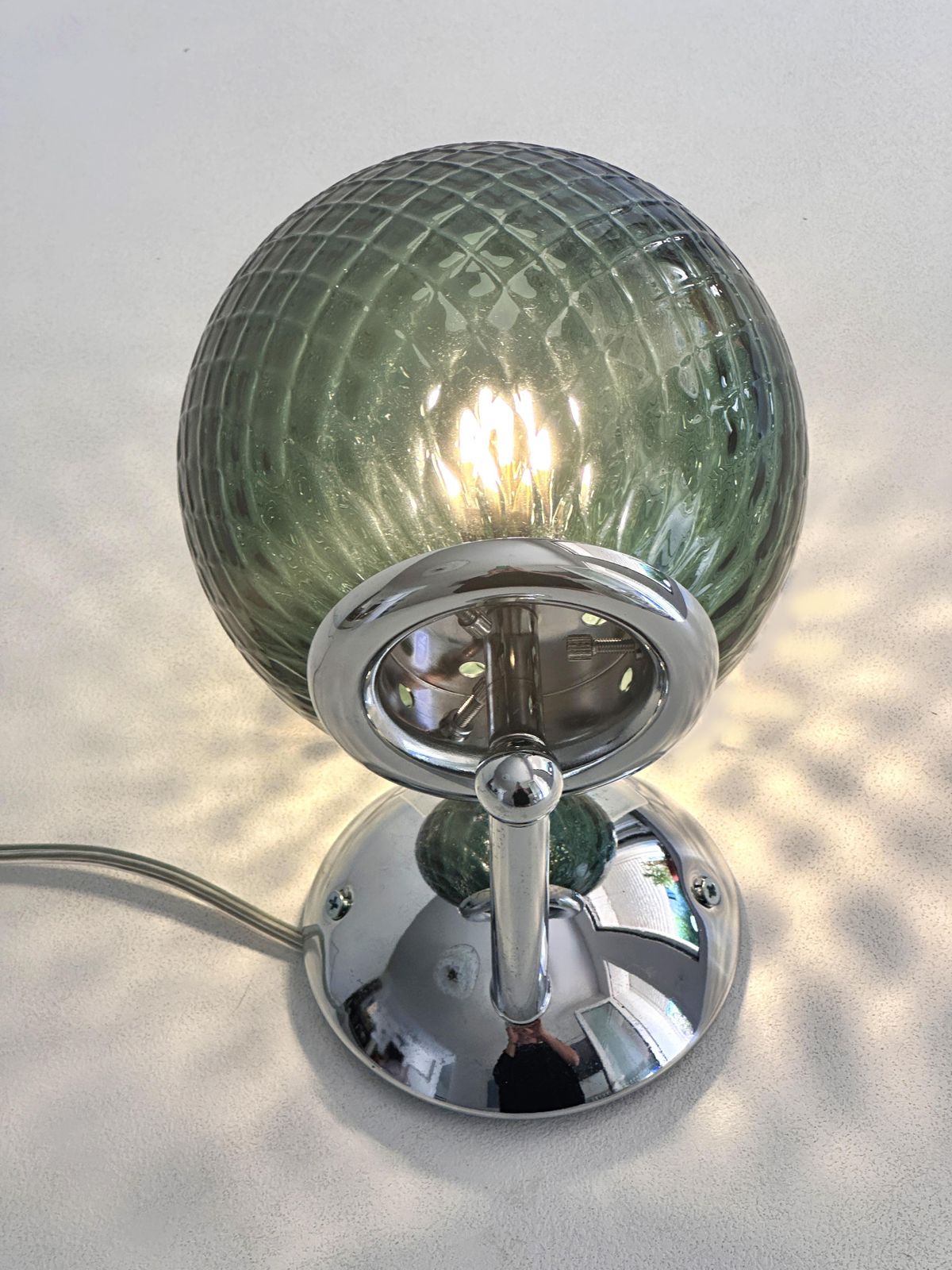Set Of Two Contemporary Green "Ballotton" Murano Glass Wall Sconces photo for sale