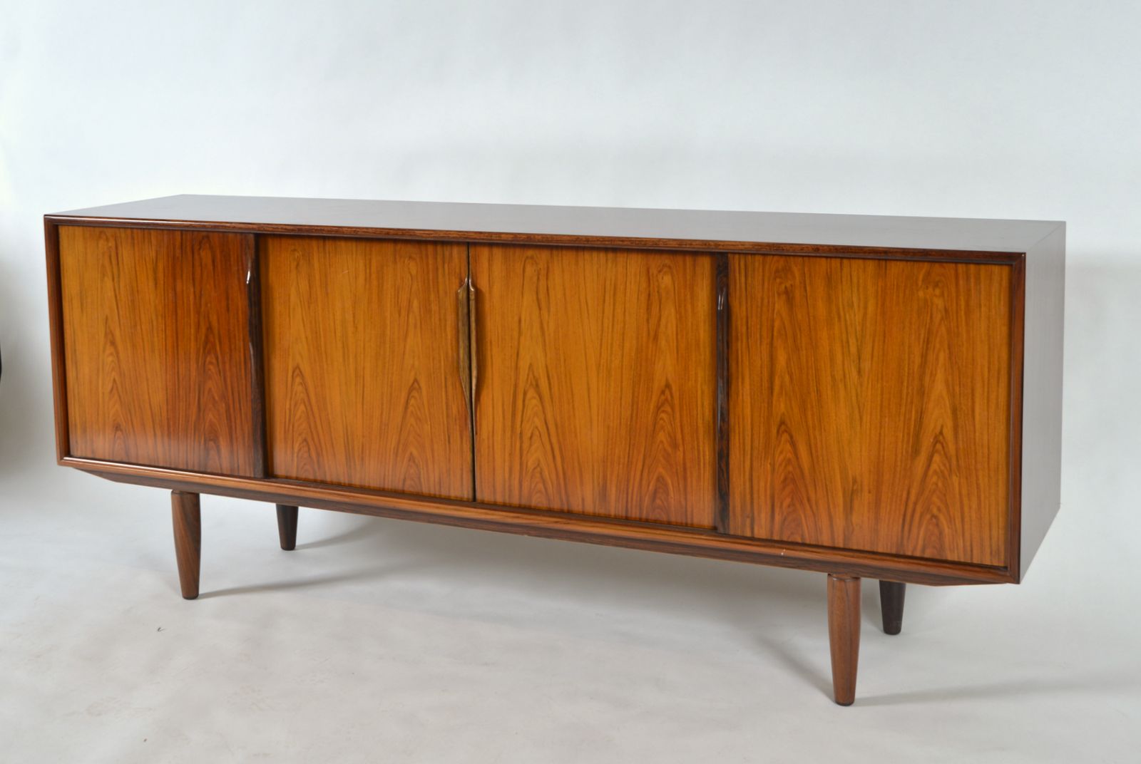 1960s Danish Rosewood Birch Sideboard Gunni Omann Axel Christensen Odder Aco Mobler