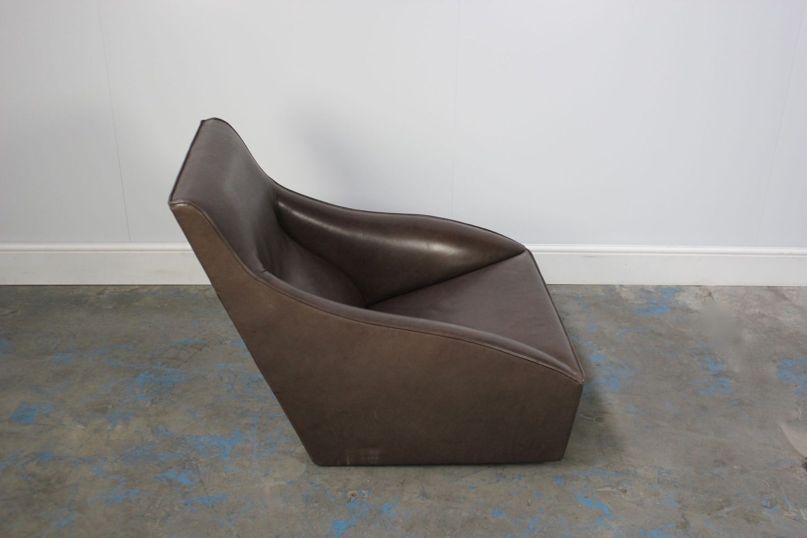 Peerless Molteni & C “Doda” Armchair In Dark Brown Leather photo vinterior