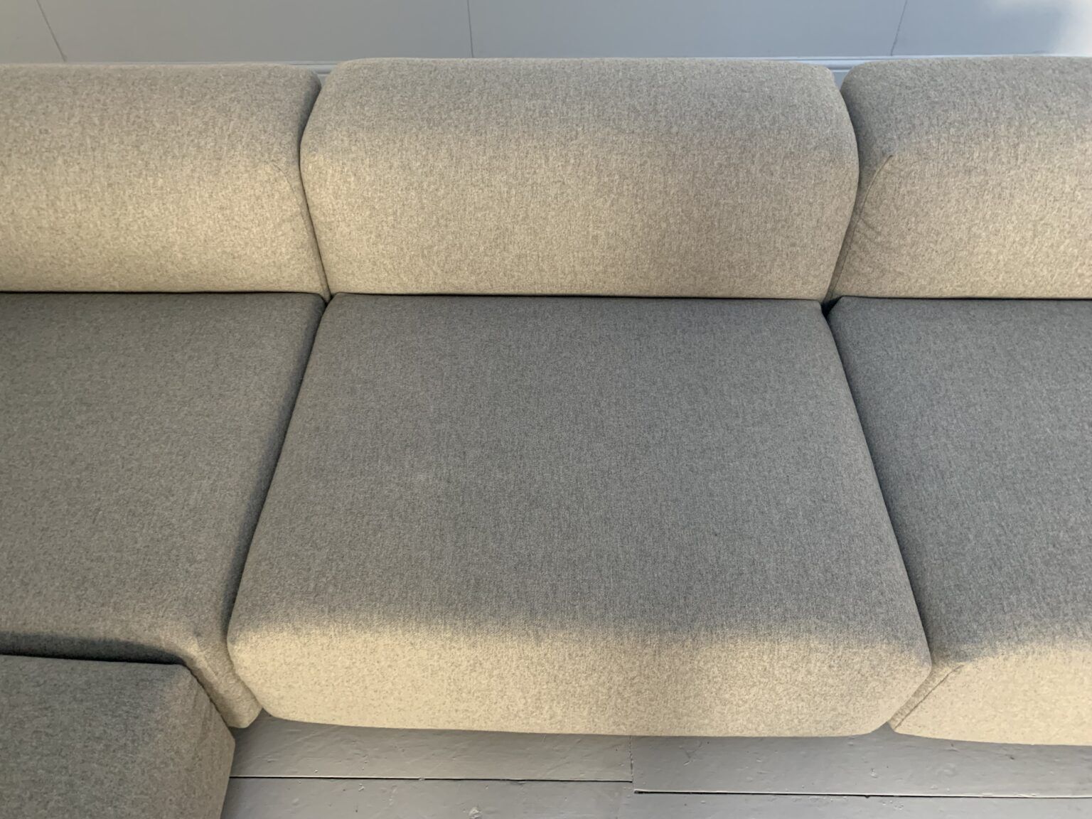 Vitra “Place” L Shape Sofa – In “Cosy” Grey Wool photo vintage