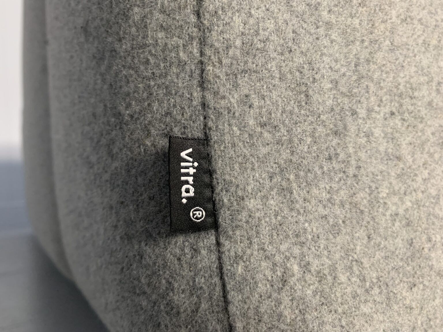 photo furniture Vitra “Place” L Shape Sofa – In “Cosy” Grey Wool