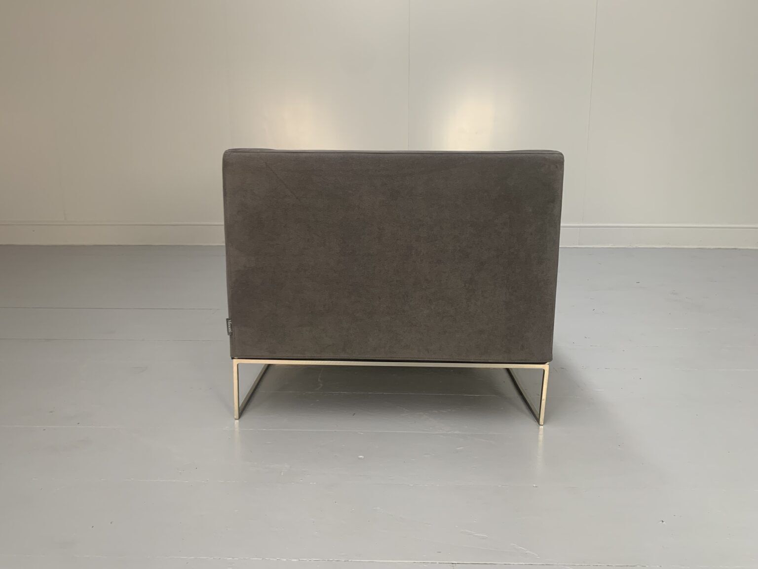 Minotti “Klee” Armchair – In Grey Alcantara photo Furniture