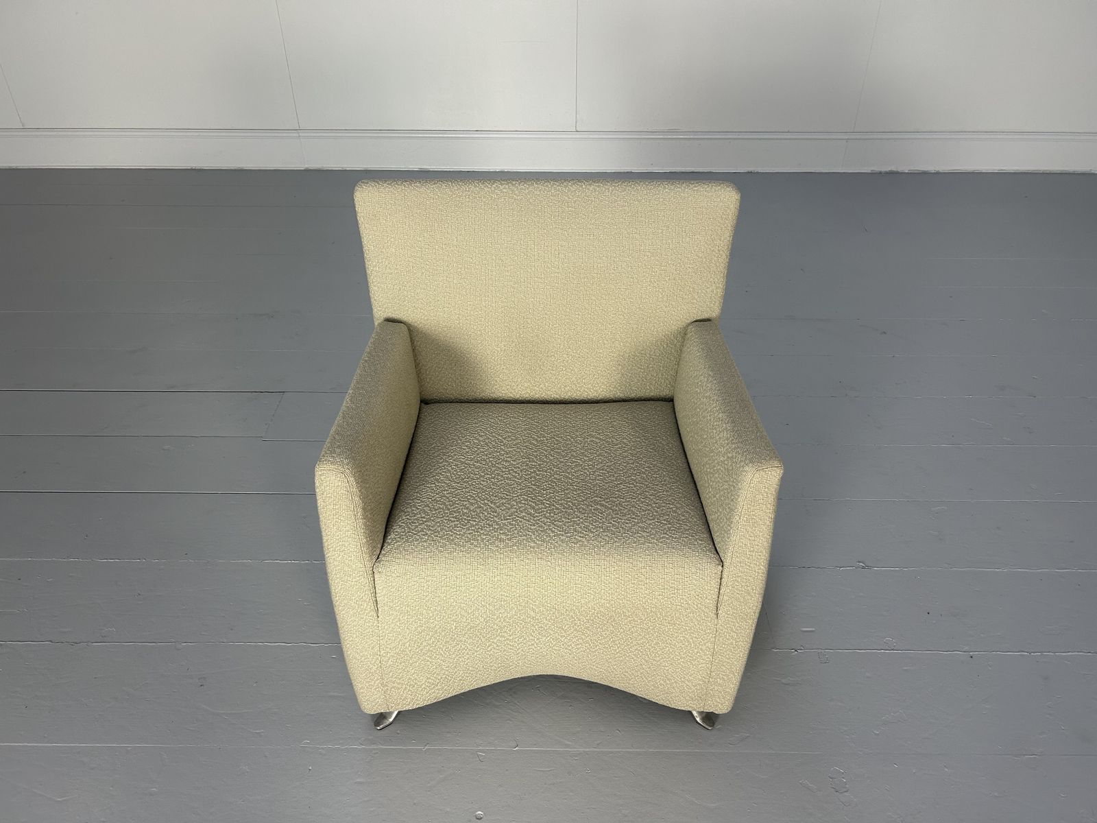 photo furniture Pair Of Baleri Italia "Caprichair" Lounge Armchairs In Neutral Boucle