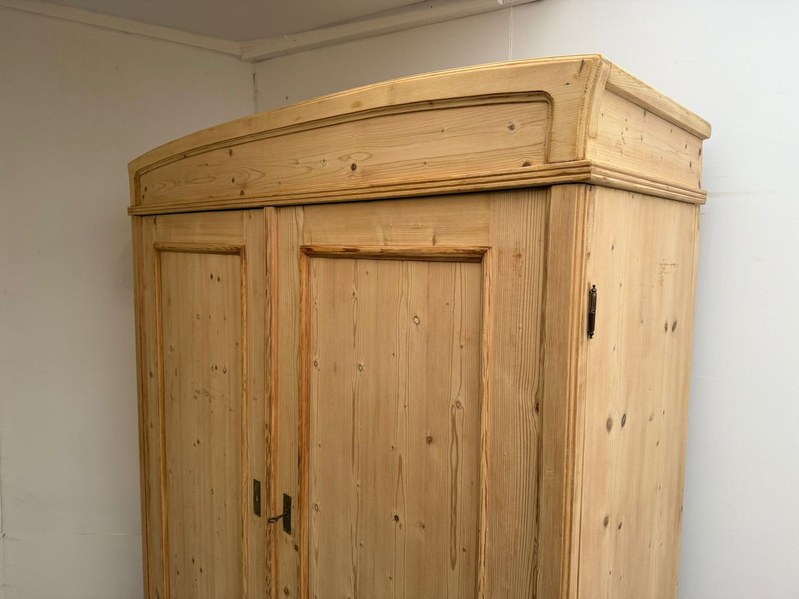 A Cute Victorian Pine Shelved Knockdown Wardrobe To Wax/Paint photo furniture