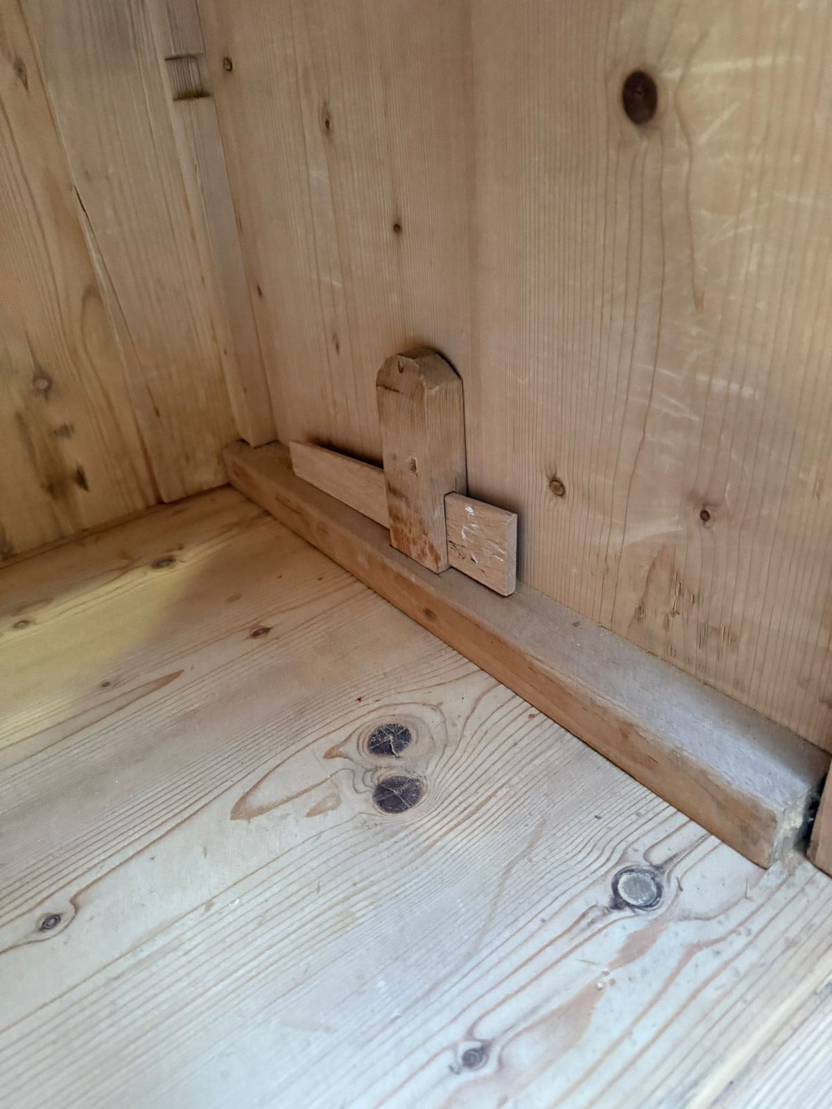 A Cute Victorian Pine Shelved Knockdown Wardrobe To Wax/Paint photo vinterior