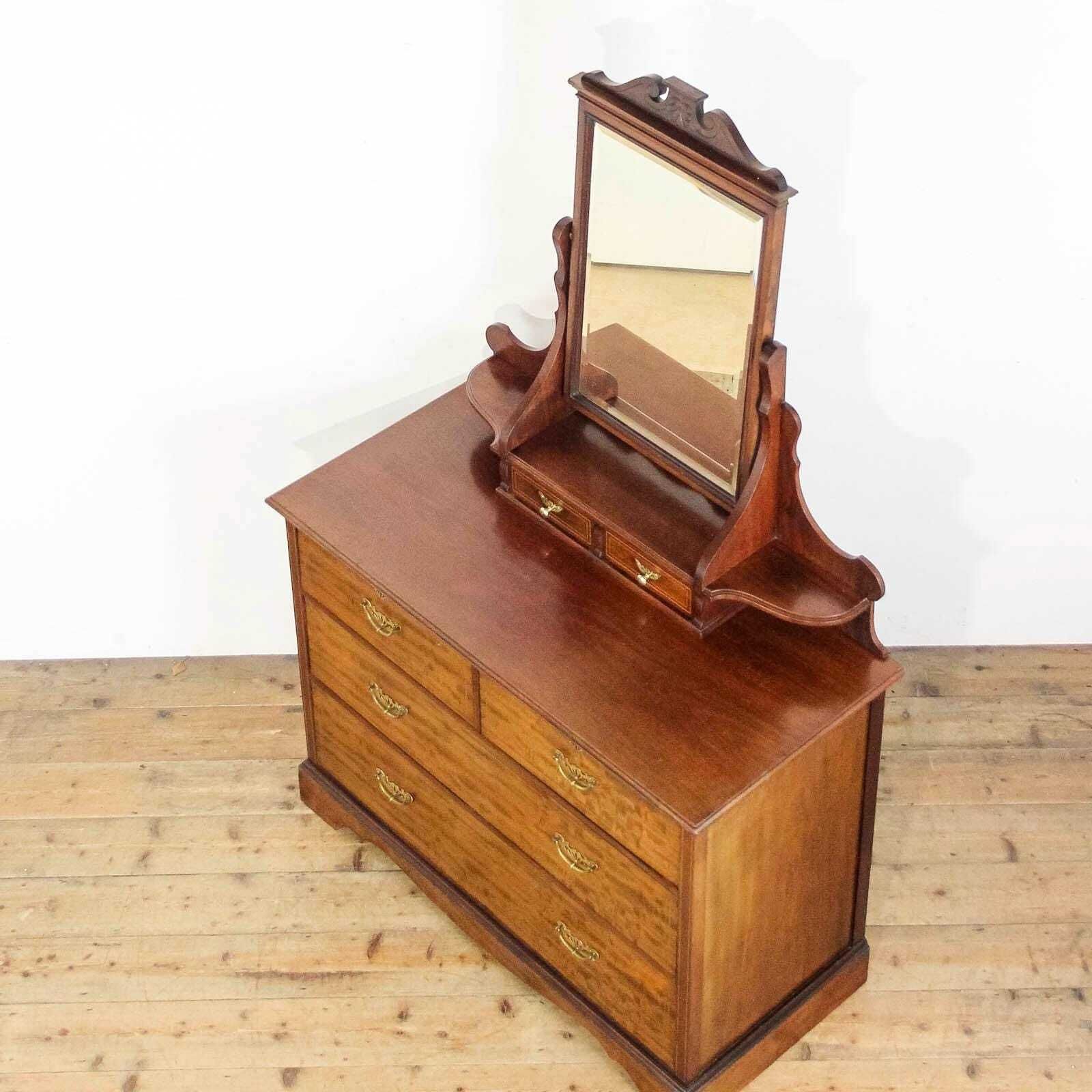 Antique Edwardian Mahogany Dressing Table Chest Of Drawers | Dressing Room Furniture | Antique Storage | Dresser Tables (M 6479) photo Furniture