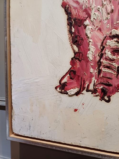 Lovely Oil On Board Painting Of 'The Cat' By Fred Yates photo vinterior