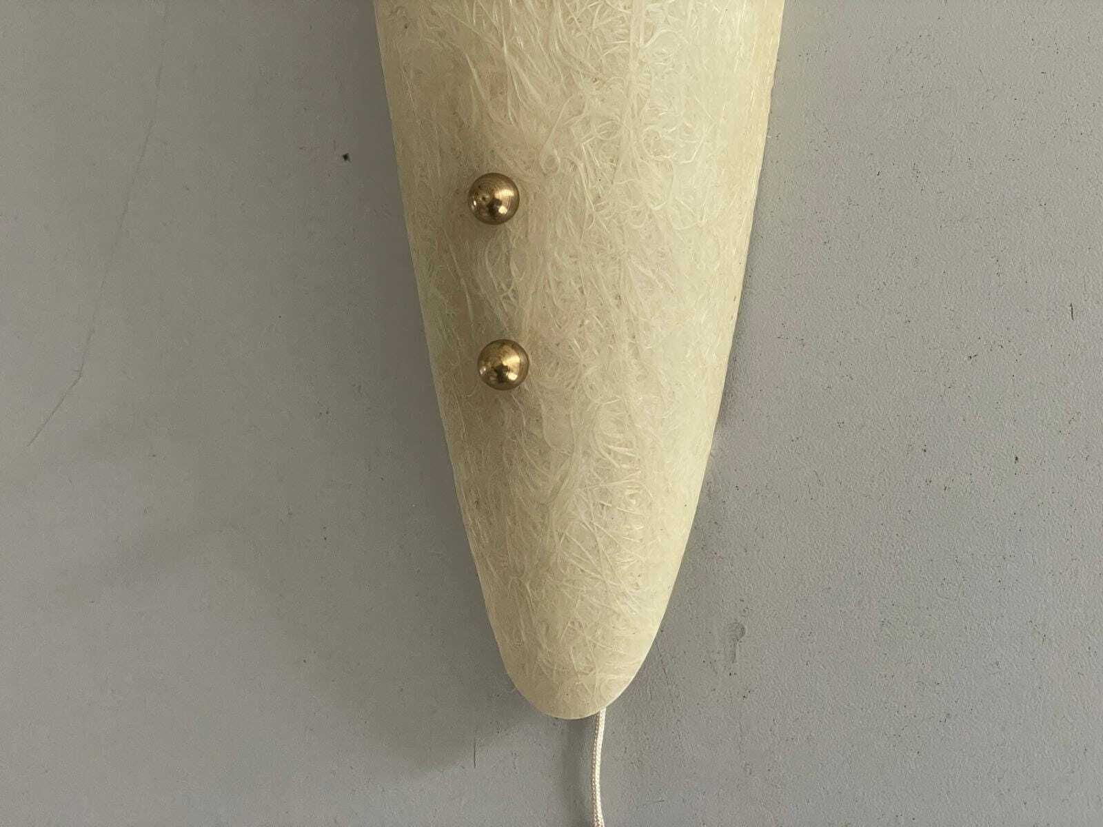 photo buy Elegant Leaf Design Fiberglass Set Of 3 Sconces, 1960s, Germany