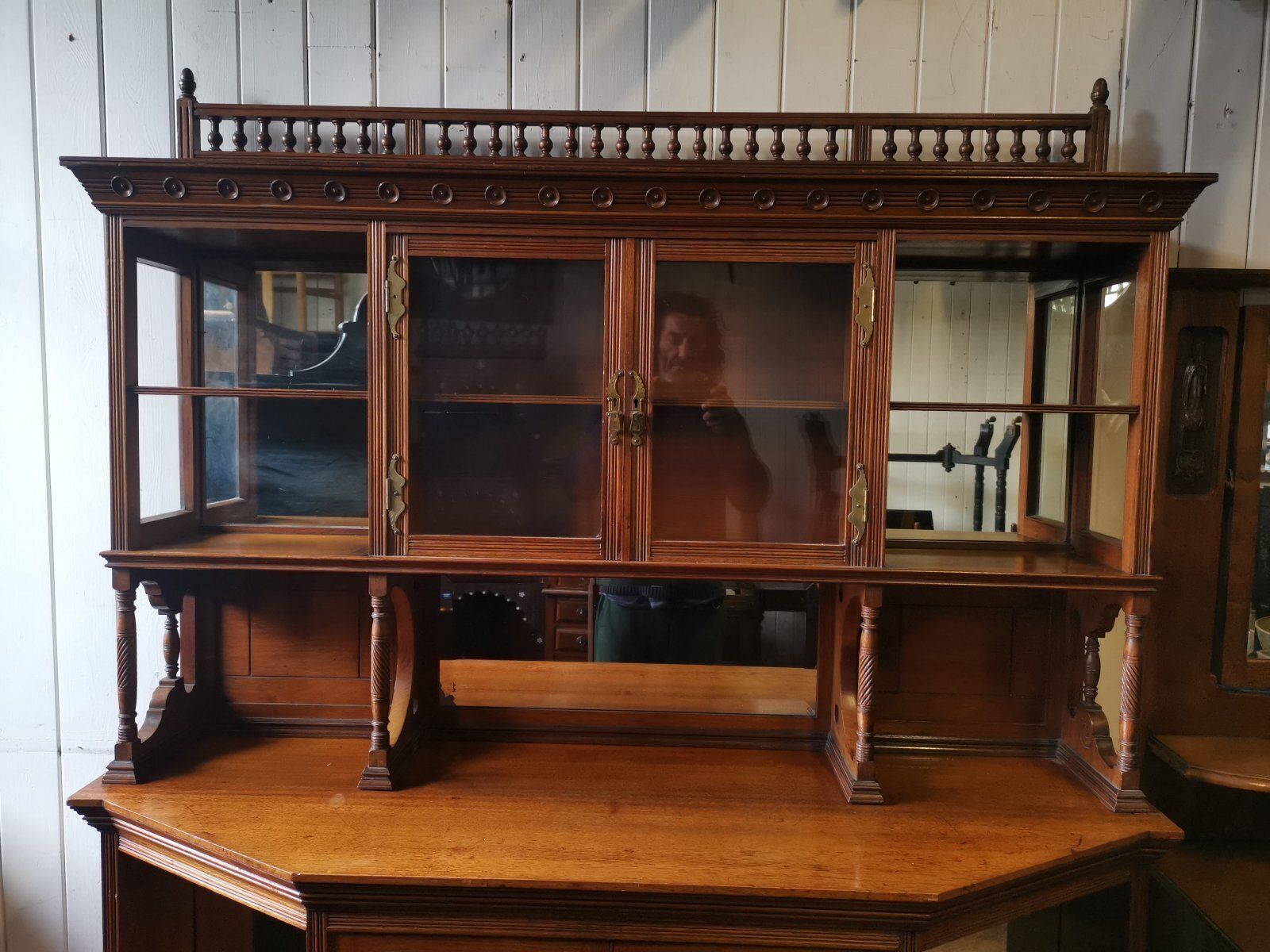 photo furniture Gregory & Co, H W Batley Attri, An English Walnut Aesthetic Movement Sideboard