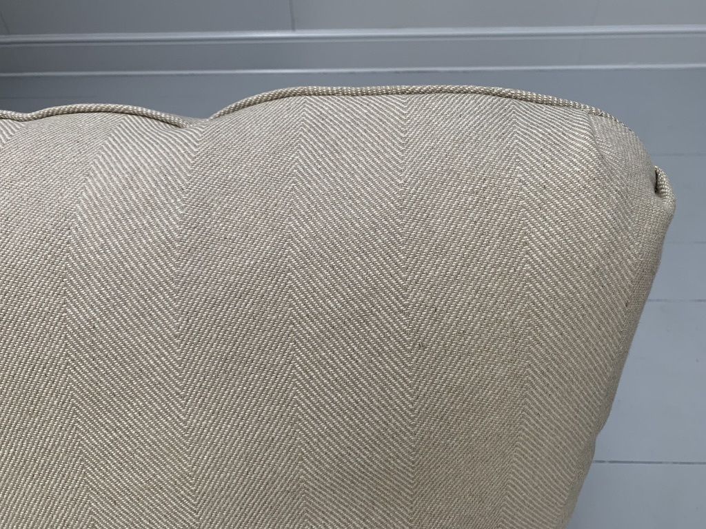 Furniture Lord Browns “Standard Arm” Large 3 Seat Sofa – In Ian Mankin Herringbone Linen photo