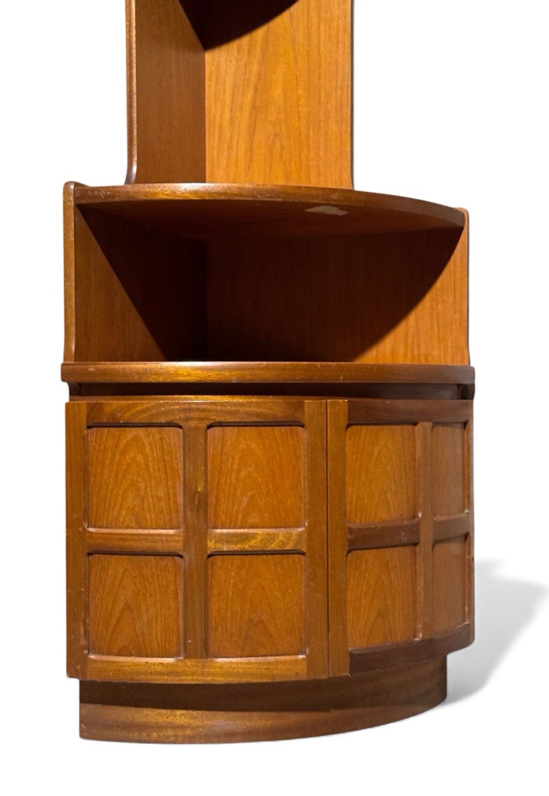 Furniture Pair Of Nathan Squares Teak Corner Cupboards Mid Century Retro C1970s photo