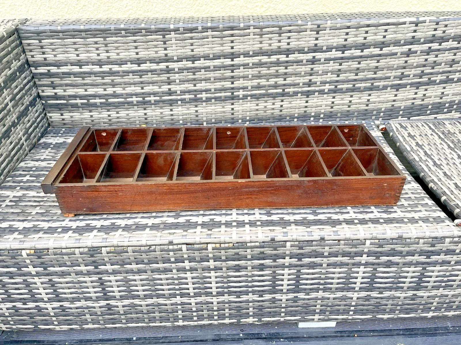 165.0 Vintage Wooden Pigeon 18 Hole Storage Rack Wall Unit Shelf Shop Display Cabinet photo