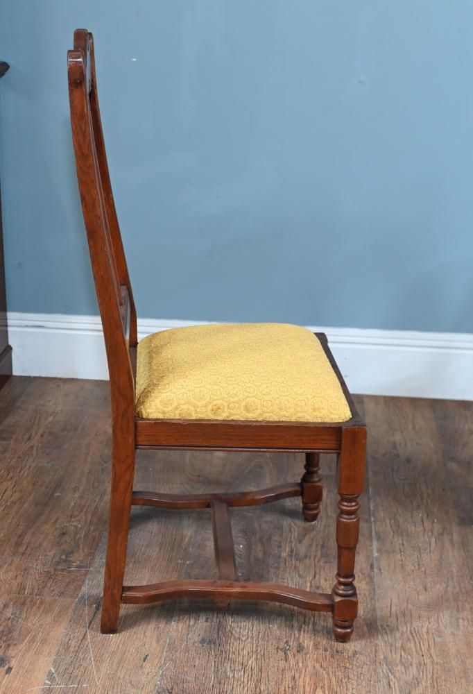 Set 8 Arts And Crafts Dining Chair Oak Farmhouse 1910 photo furniture