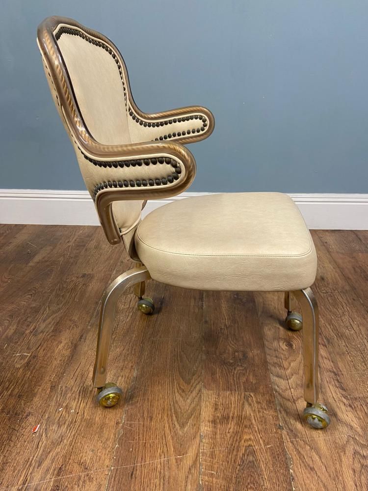 Set 4 Mid Century Gaming Chairs Hollywood Regency 1950 photo for sale